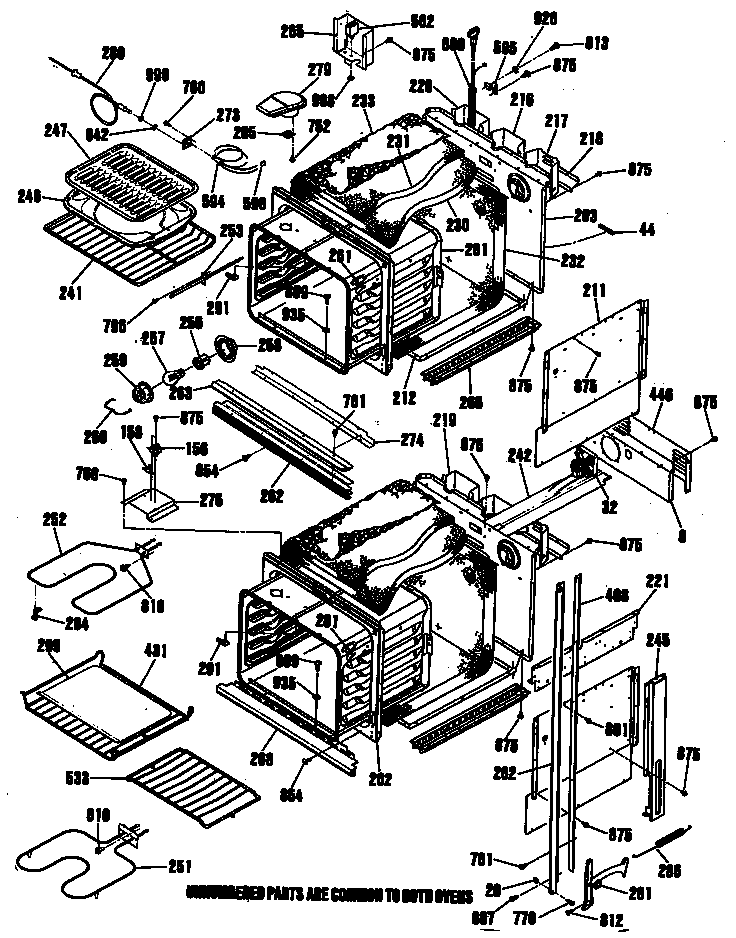 GE ZEK757WP5WG ovens diagram