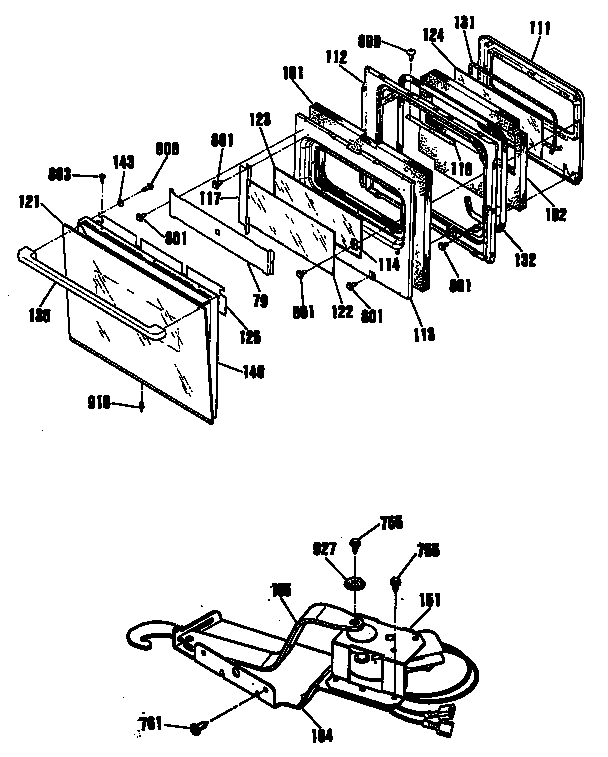 GE ZEK757WP5WG door/lock diagram