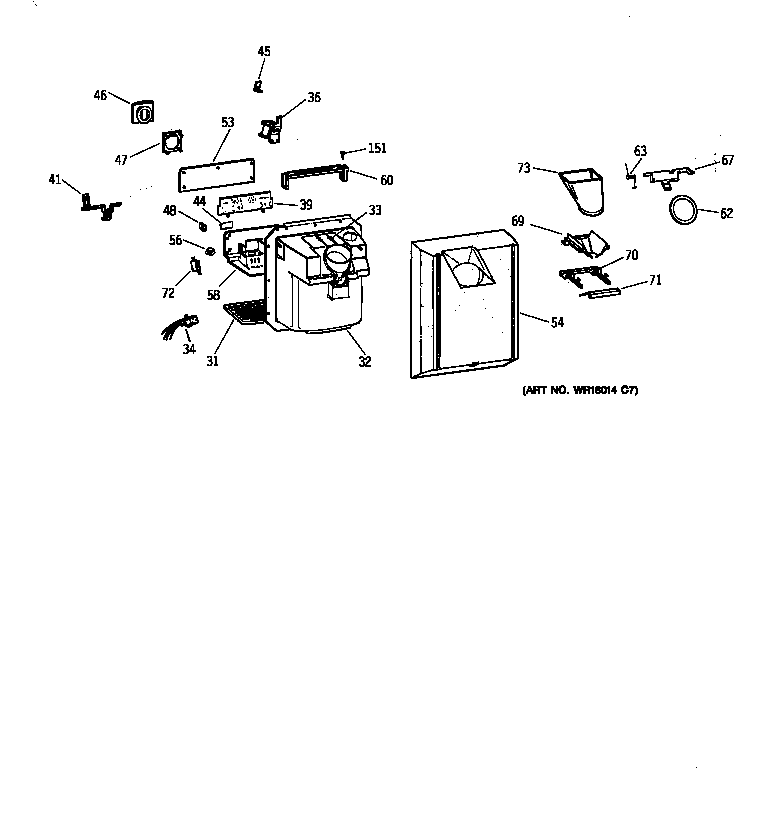 Kenmore 36358262894 dispenser diagram