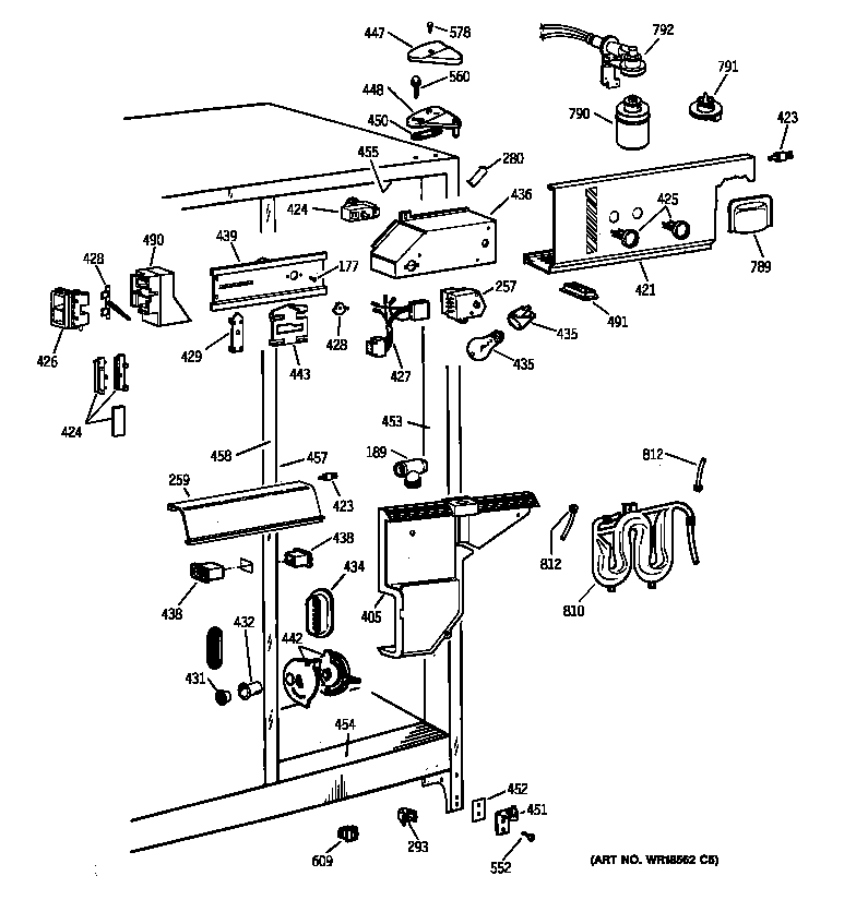 Kenmore 36359577994 fresh food section diagram