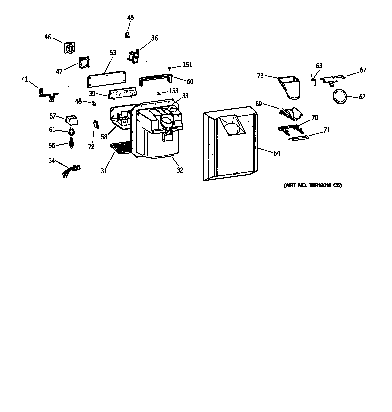 Kenmore 36358067894 dispenser diagram