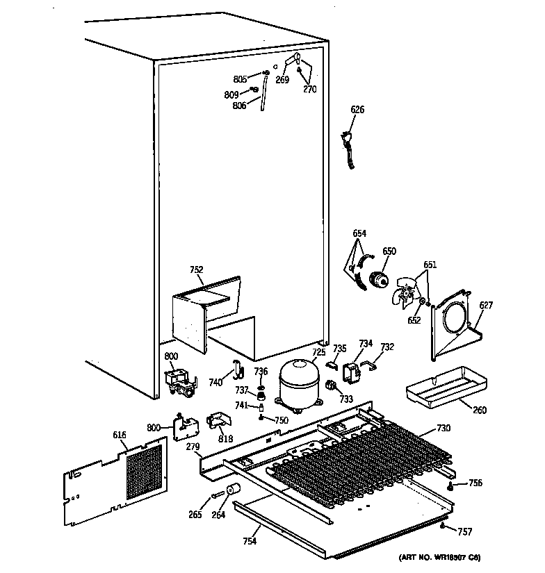 Kenmore 36358075894 unit parts diagram