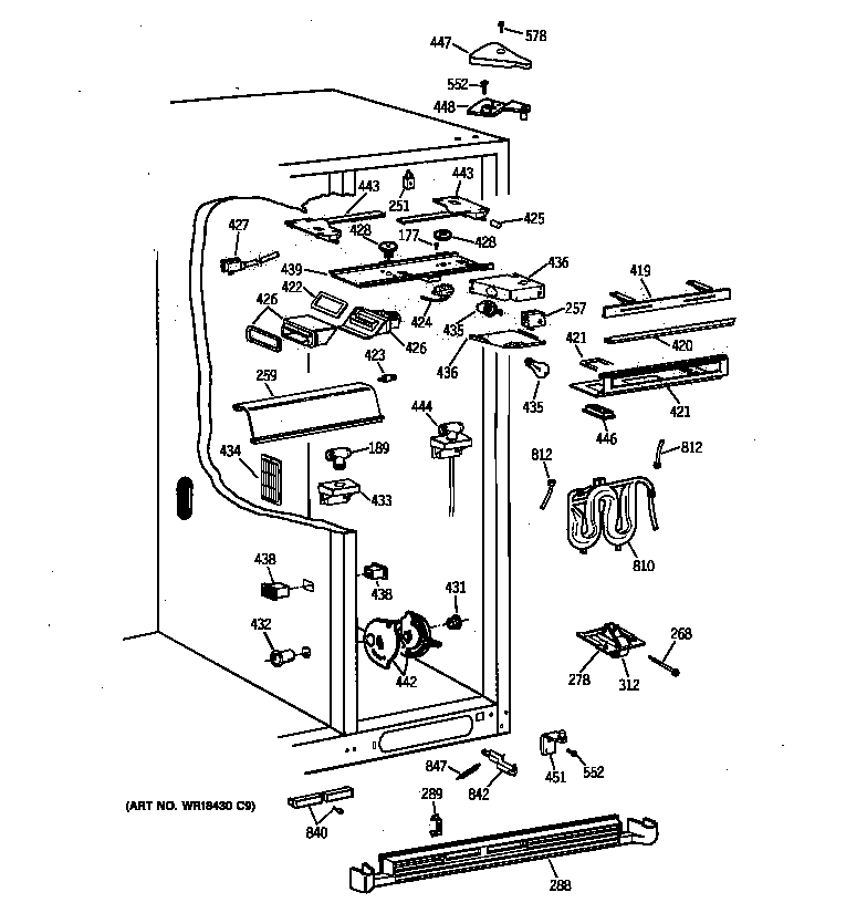 Kenmore 36358475892 fresh food section diagram