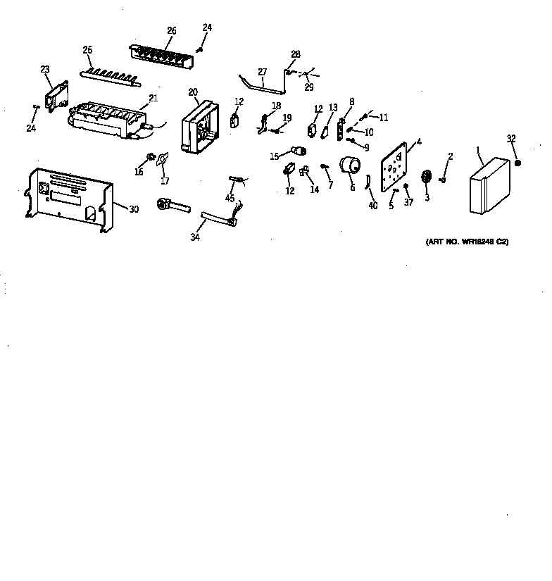 Kenmore 36358482891 icemaker wr30x0328 diagram
