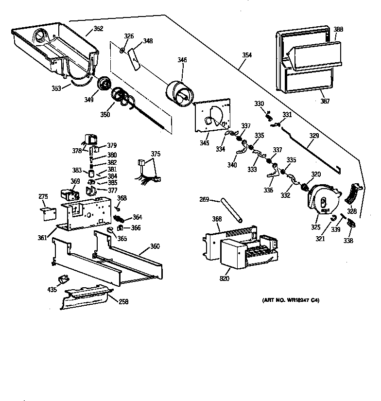 Kenmore 36358477891 ice bucket diagram