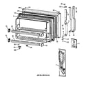 GE MTX18DABRRAA freezer door diagram