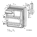GE MTX18DABQRAA fresh food door diagram