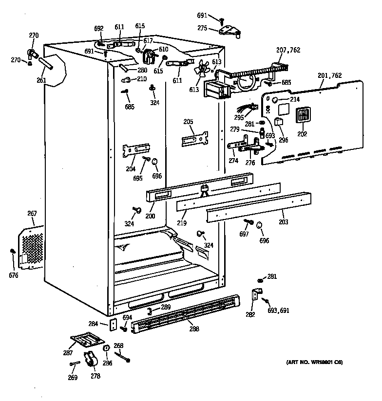 Hotpoint CTT21GABTRWW cabinet diagram