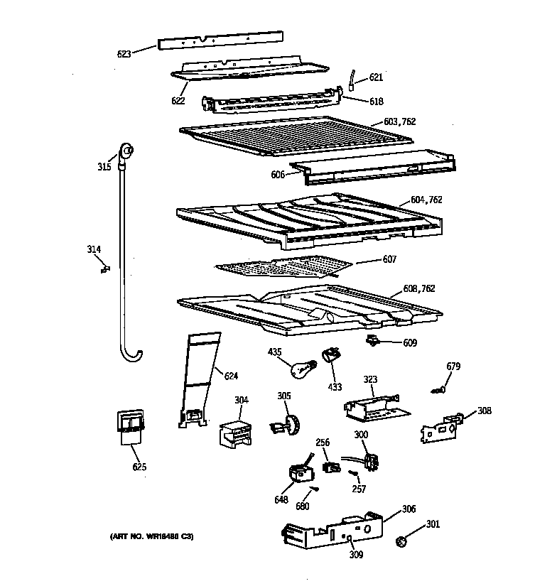 Hotpoint CTT21GABTRWW compartment separator diagram