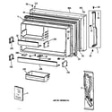 GE TBT25PABTRWW freezer door diagram