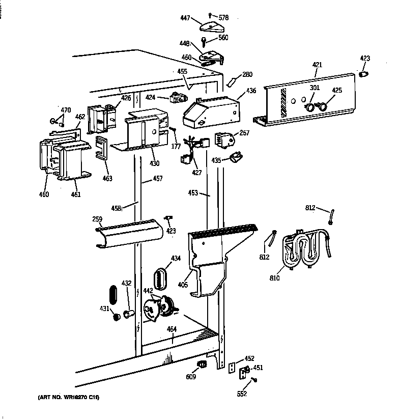 GE TFZ22PRBCBB fresh food section diagram