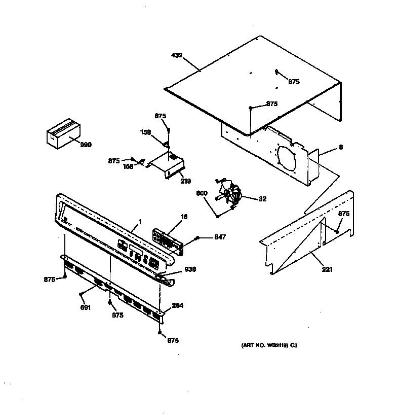 GE JCKS05BA1BB control panel diagram