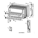 GE TBX21CIBRRAA freezer door diagram