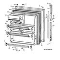 GE TBX21CIBRRAA fresh food door diagram