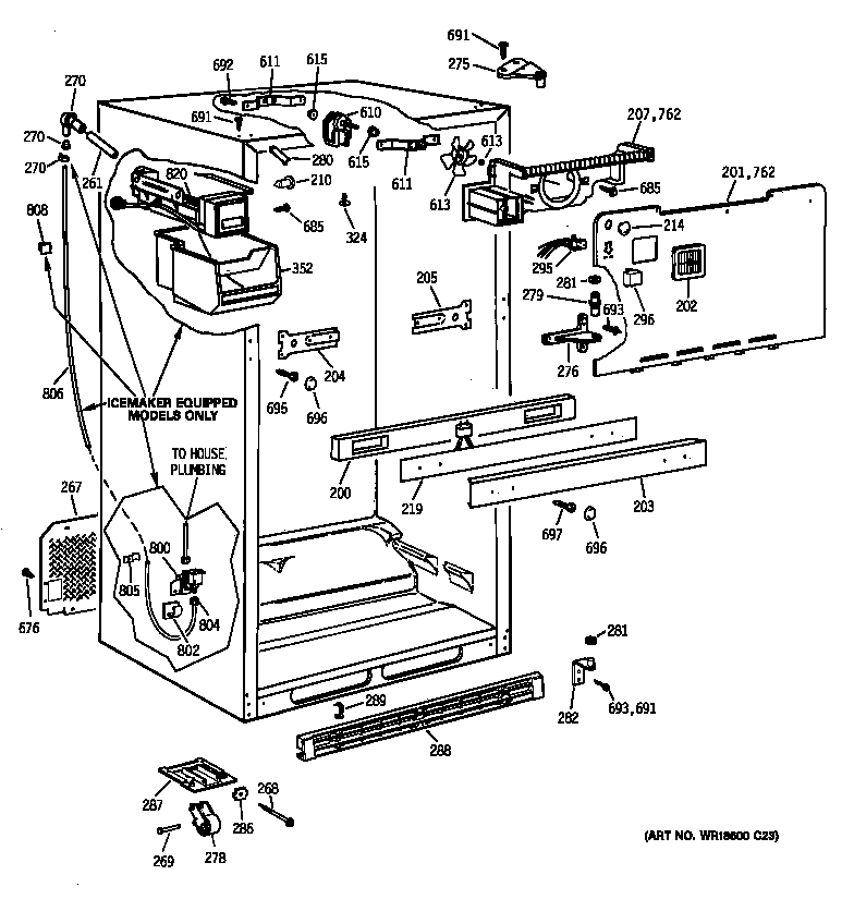 GE TBX21JABRRWW cabinet diagram