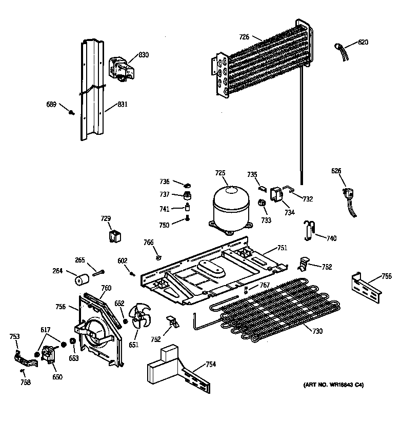 GE TBH18JABVRWW unit parts diagram