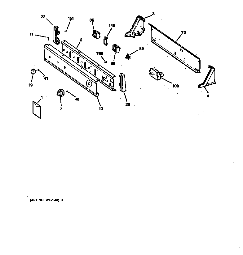 Hotpoint NJLR473ET0WW control assembly diagram