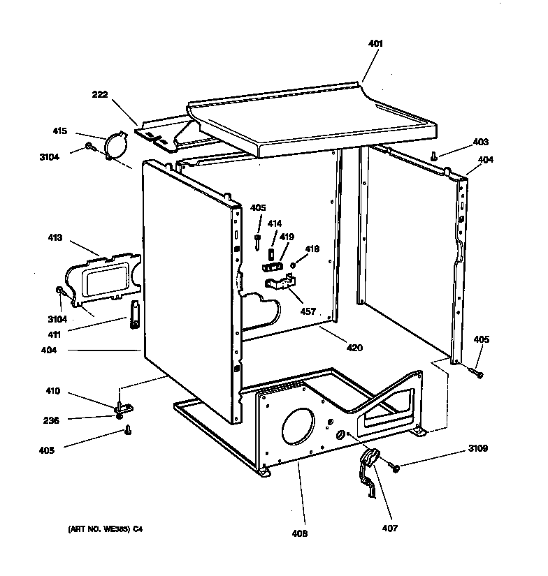 Hotpoint NKXR473ET3WW cabinet diagram
