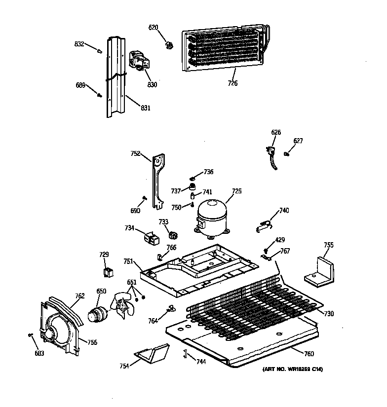 Hotpoint CTK24GAXGRWW unit parts diagram