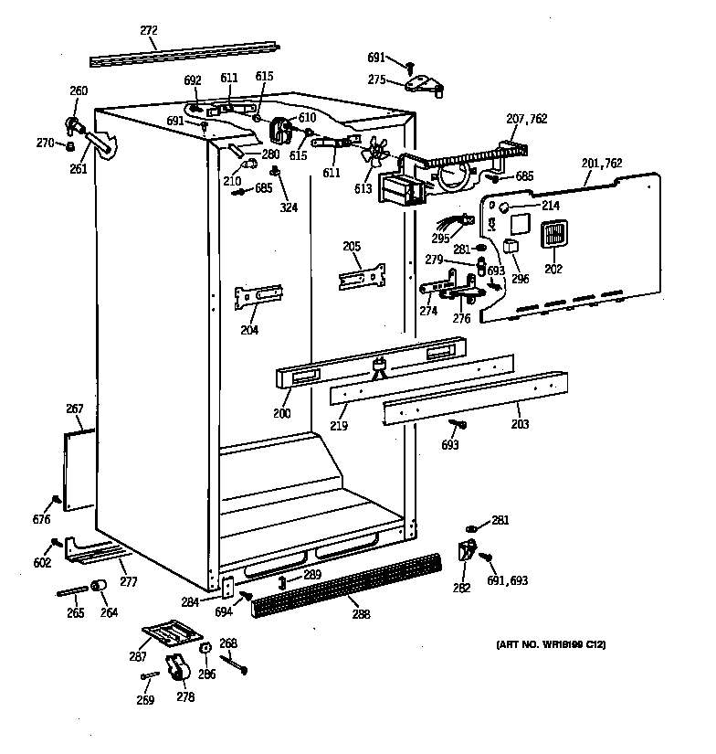 Hotpoint CTG21GAXKRWW cabinet parts diagram