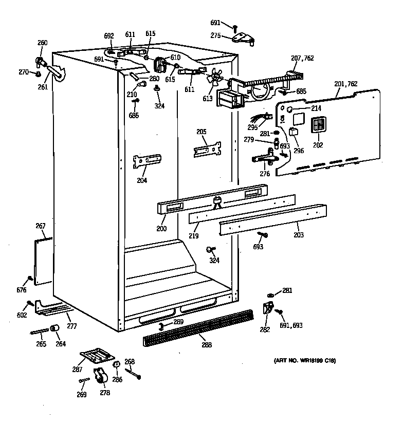Hotpoint CTX18BAXRRWH cabinet parts diagram
