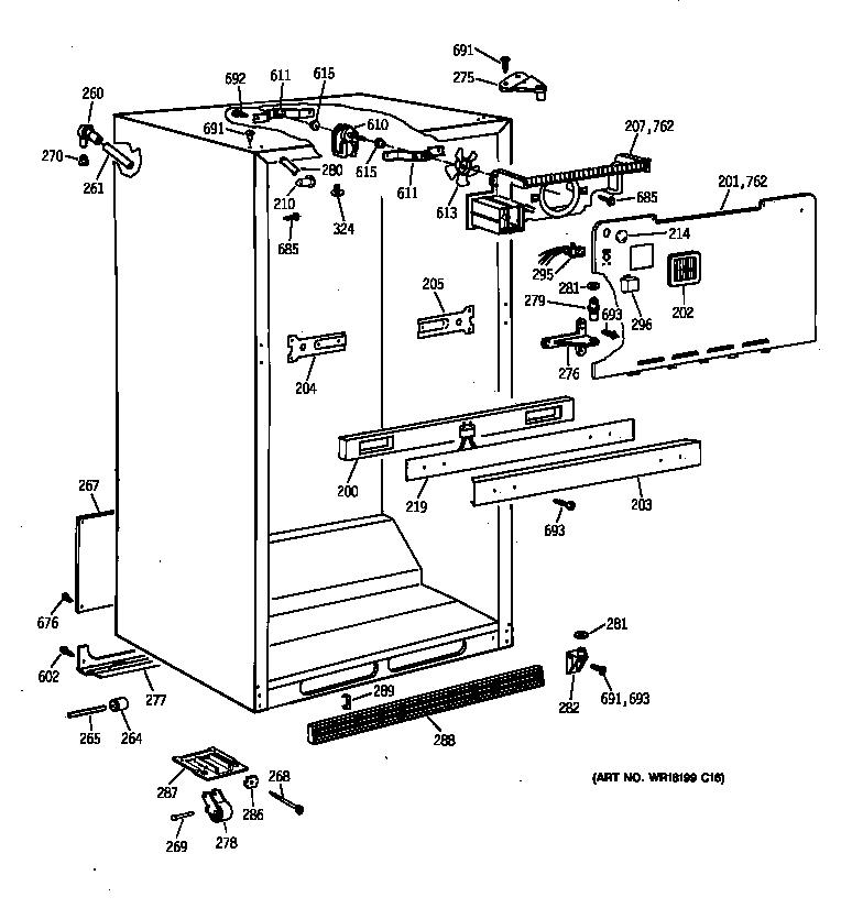 Hotpoint CTX21EAZBRAA cabinet parts diagram