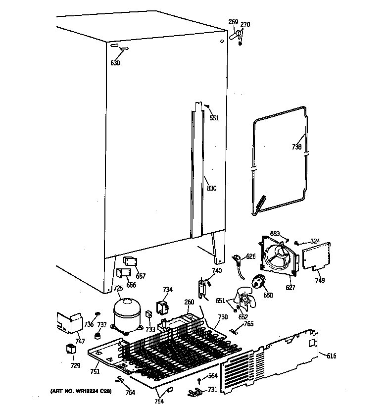 Hotpoint CSK22GAZAAD unit parts diagram