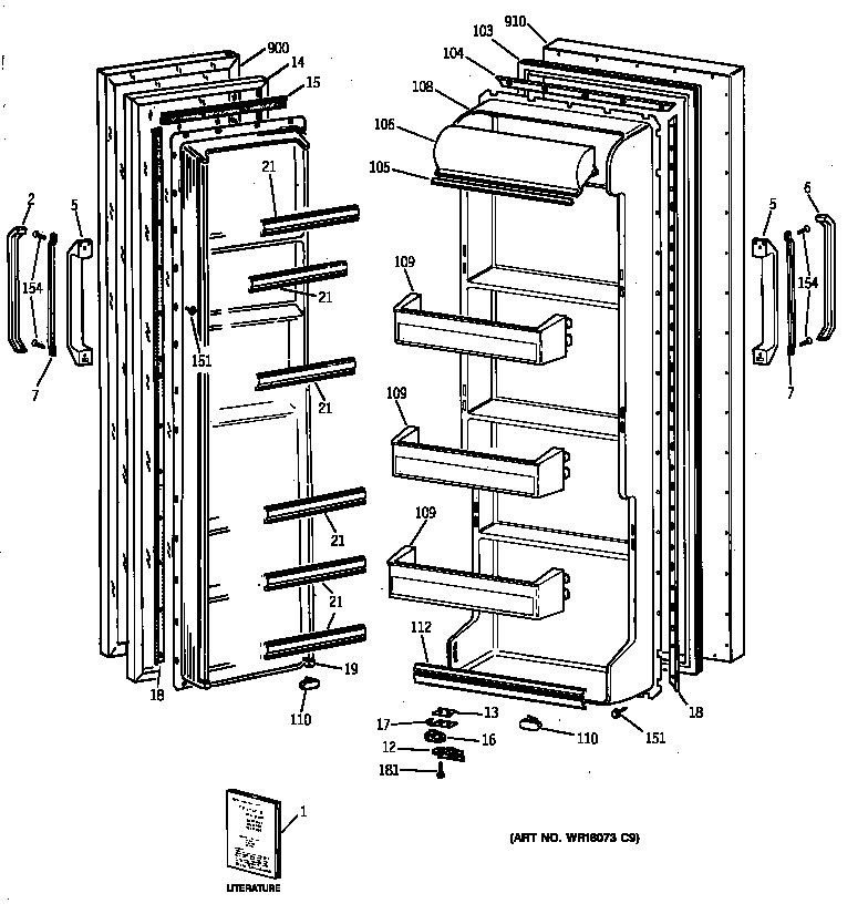 Hotpoint CSX20BAXFAD doors diagram