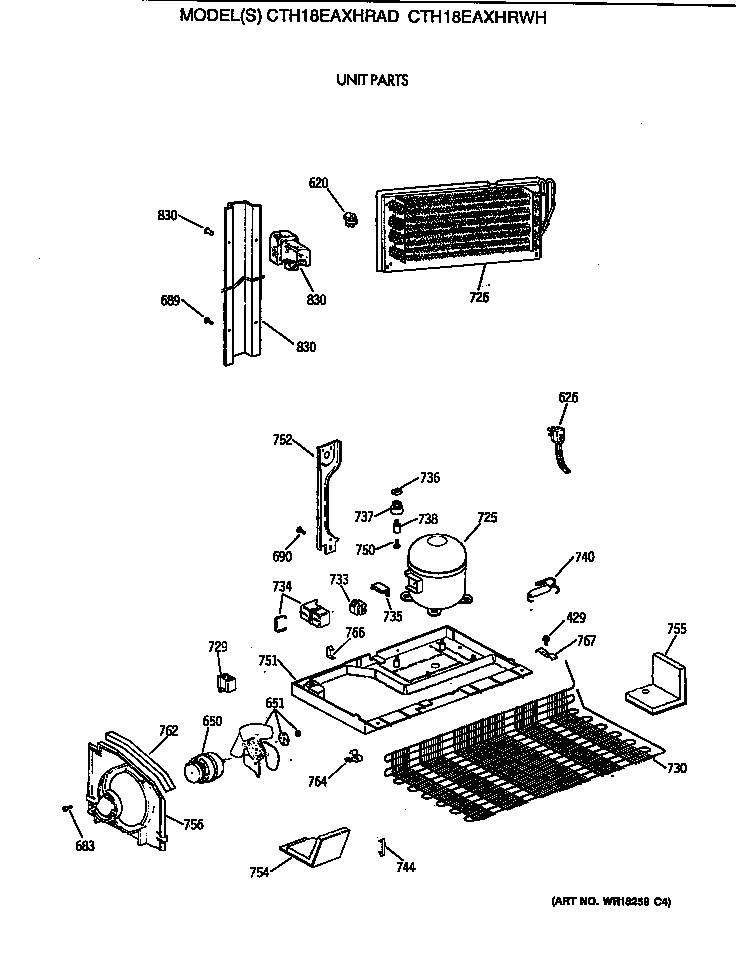 Hotpoint CTH18EAXHRWH unit parts diagram