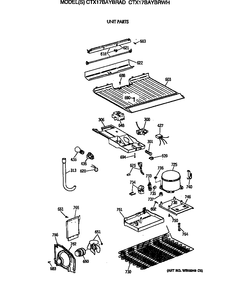 Hotpoint CTX17BAYBRAD unit parts diagram