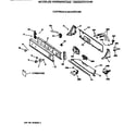 Hotpoint VBXR2070T2AB controls & backsplash diagram
