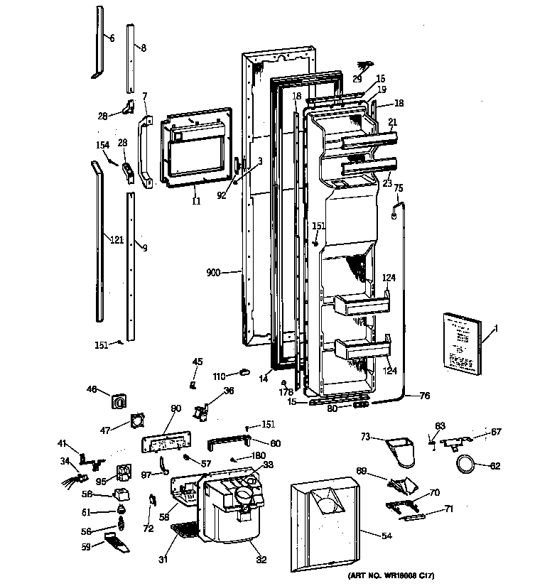 Hotpoint CSK27PFZAAA freezer door diagram