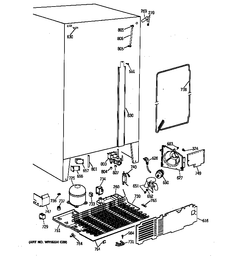 Hotpoint CSK25GRZAAA unit parts diagram