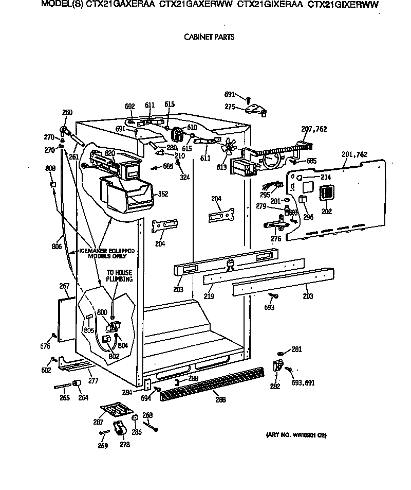 Hotpoint CTX21GIXERAA cabinet parts diagram