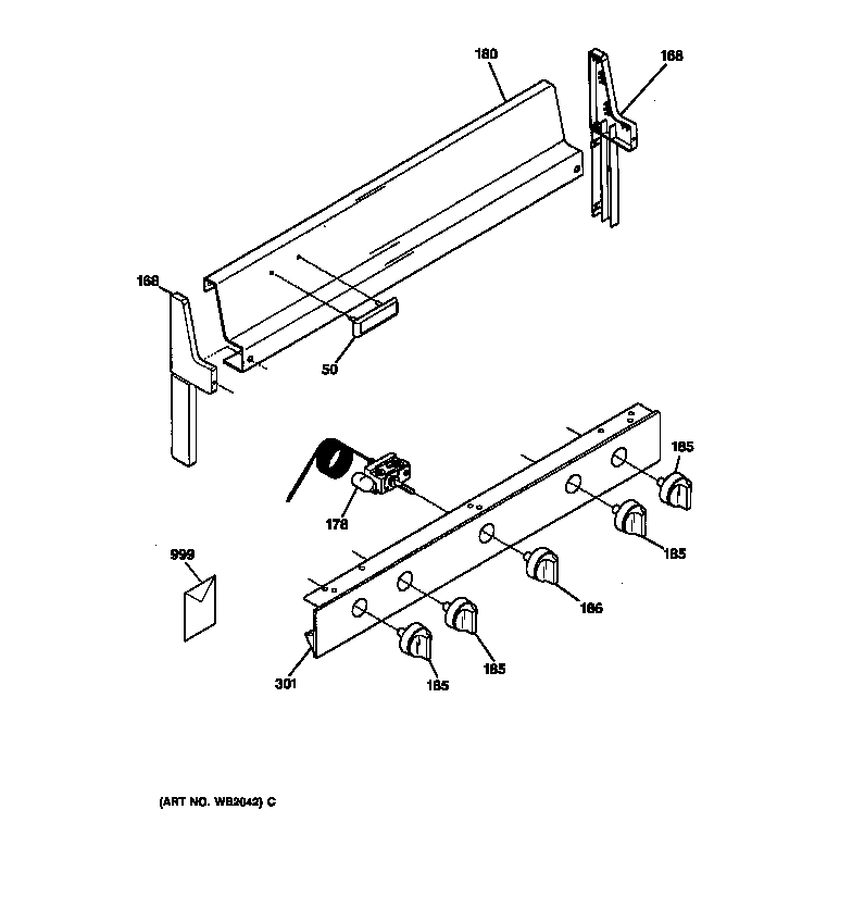 Hotpoint RGB506PYAD control panel diagram
