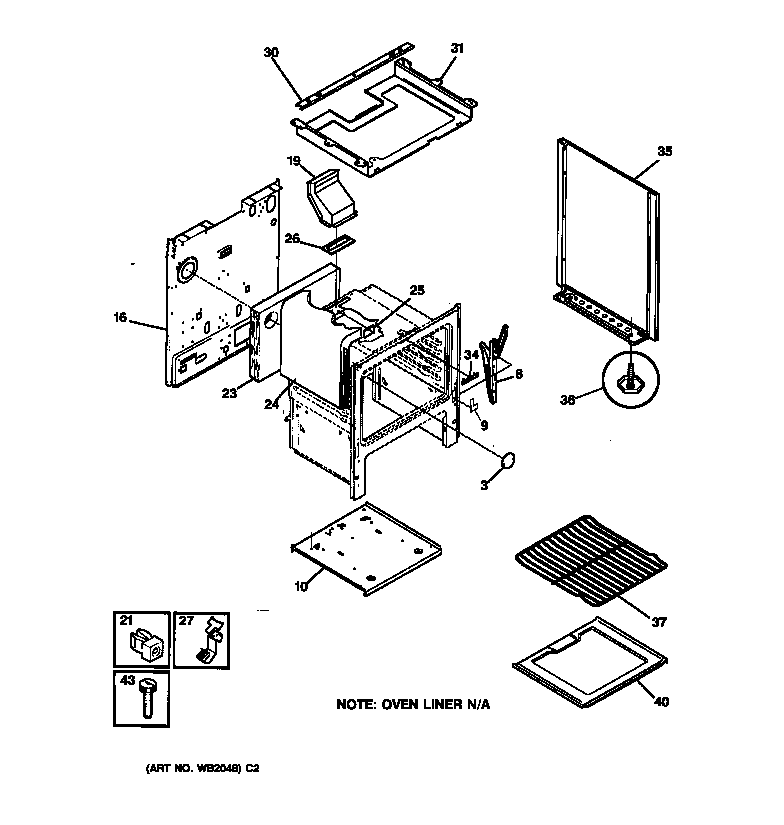 Hotpoint RGB506PYAD body parts diagram
