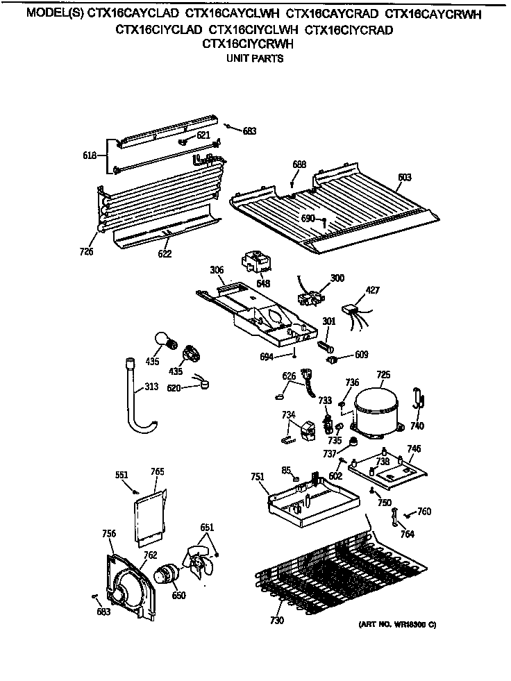 Hotpoint CTX16CAYCLAD unit parts diagram