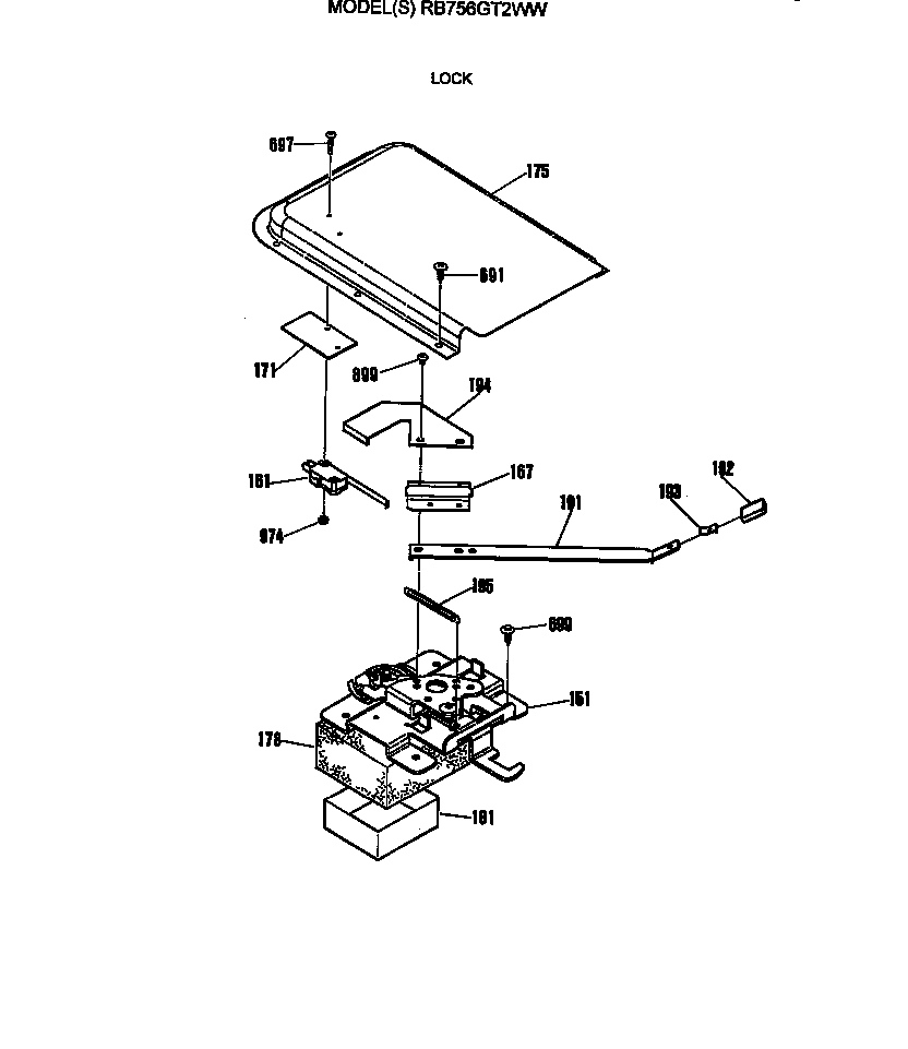 Hotpoint RB756GT2WW lock diagram