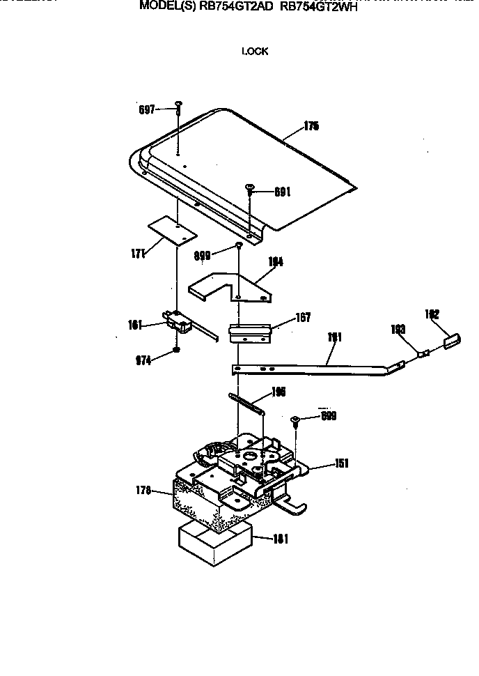 Hotpoint RB754GT2WH lock diagram