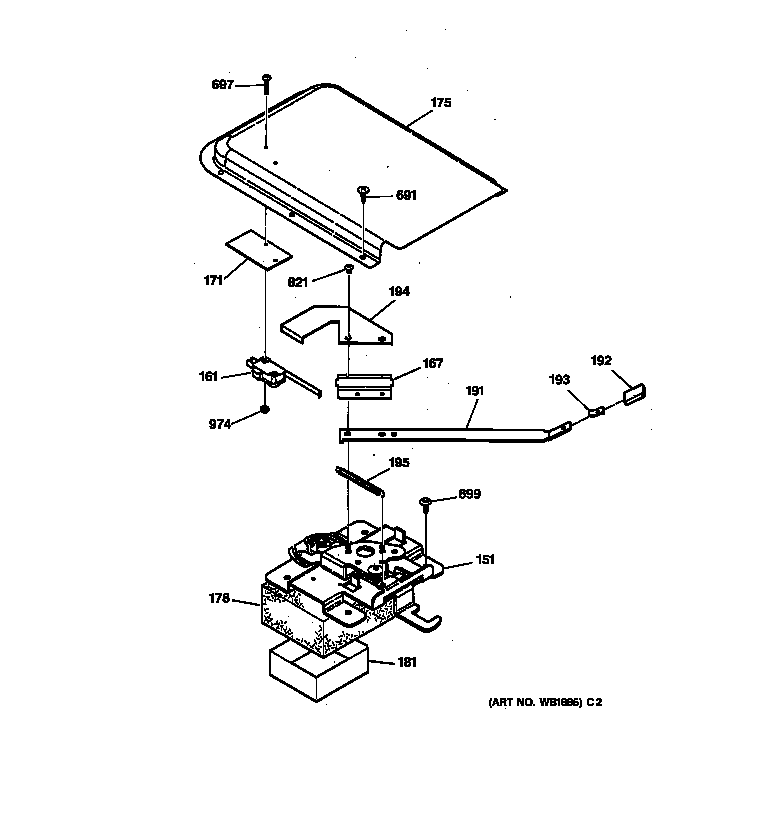 Hotpoint RB756GT3WW lock diagram