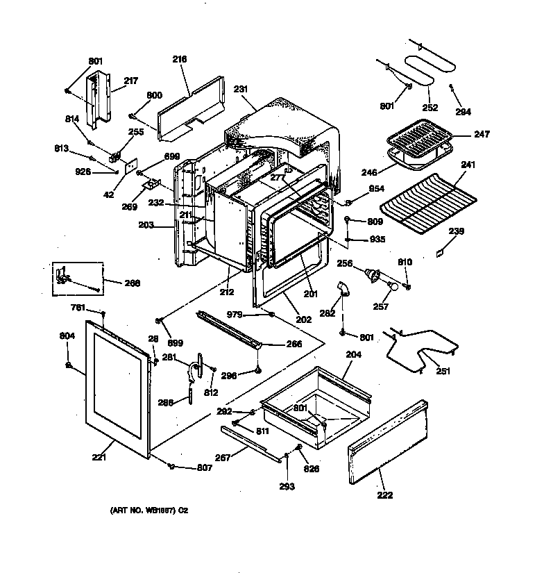 Hotpoint RB557GV3AD body parts diagram