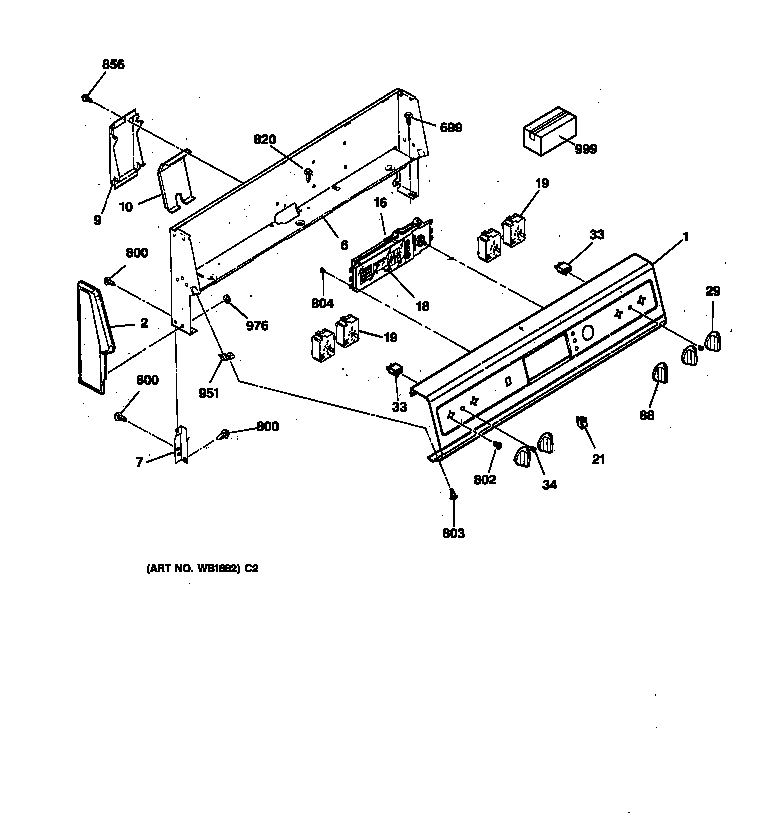 Hotpoint RB754Y1WH control panel diagram