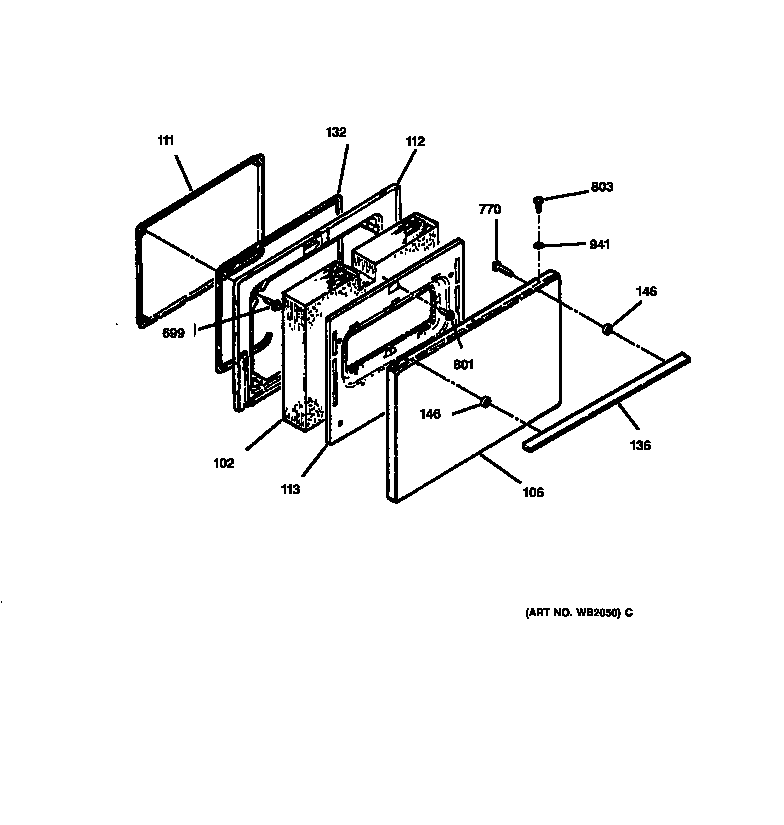 Hotpoint RB754Y1WH door diagram