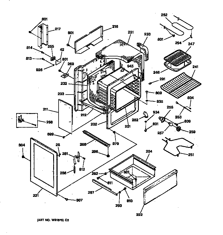 Hotpoint RB787GY1BB body parts diagram