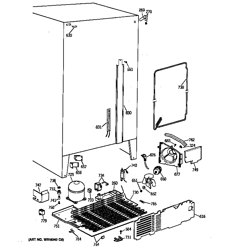 GE MSK22GAXBAD unit parts diagram