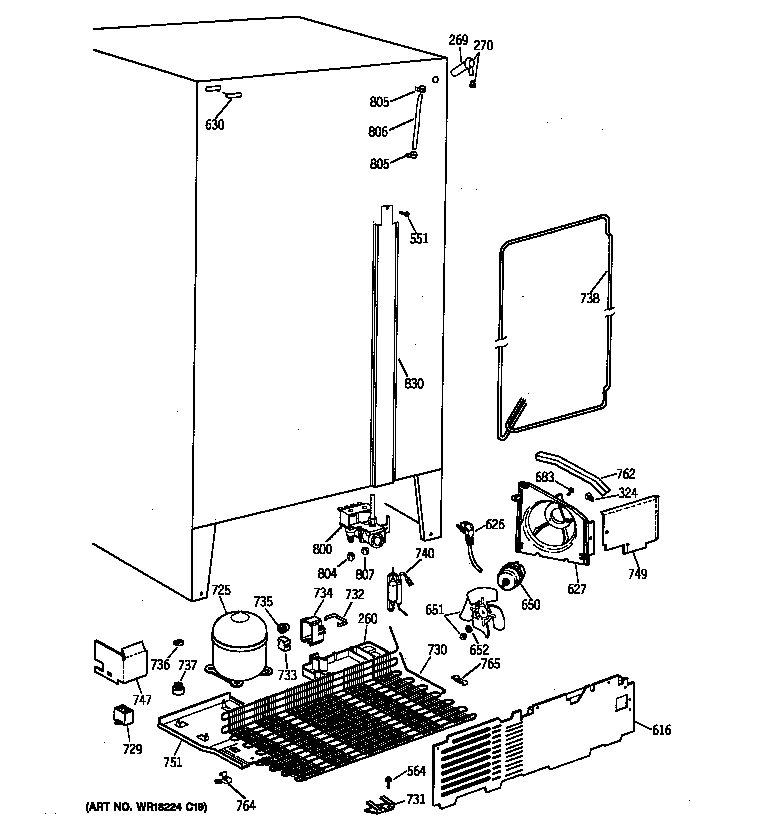 GE MSX25GRYDWW unit parts diagram