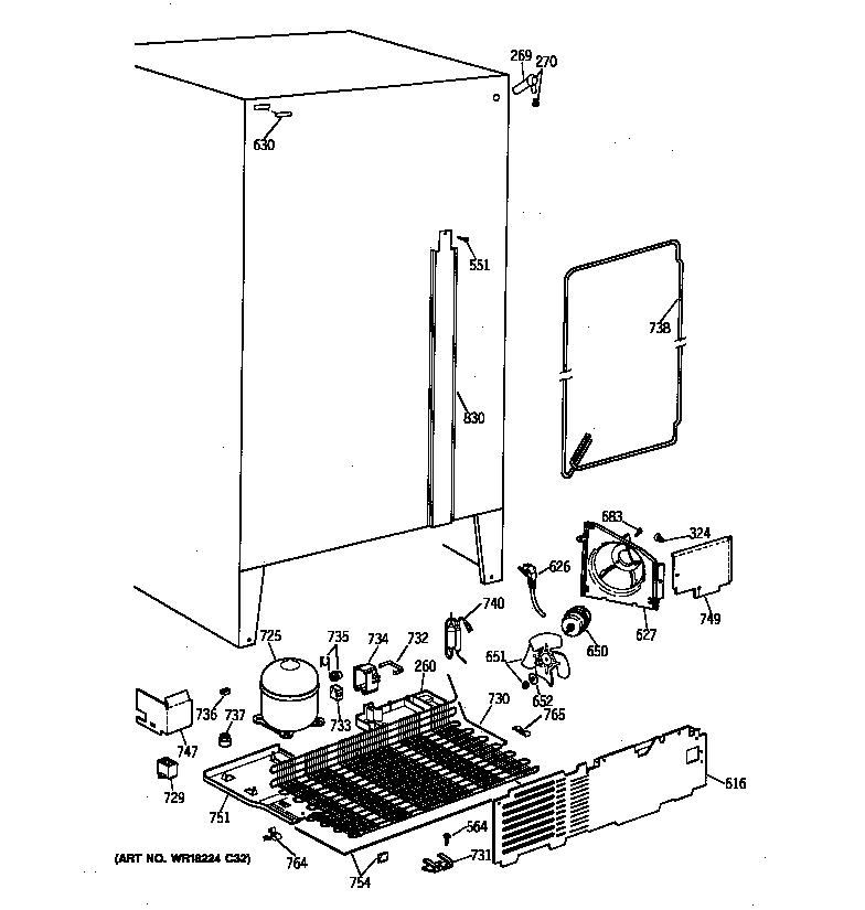 GE MSZ20GAYDWW unit parts diagram