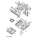 GE LGB156WEV5WW cooktop diagram