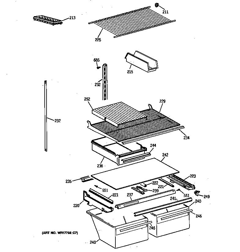 GE MTX21EAZBRWW shelf parts diagram