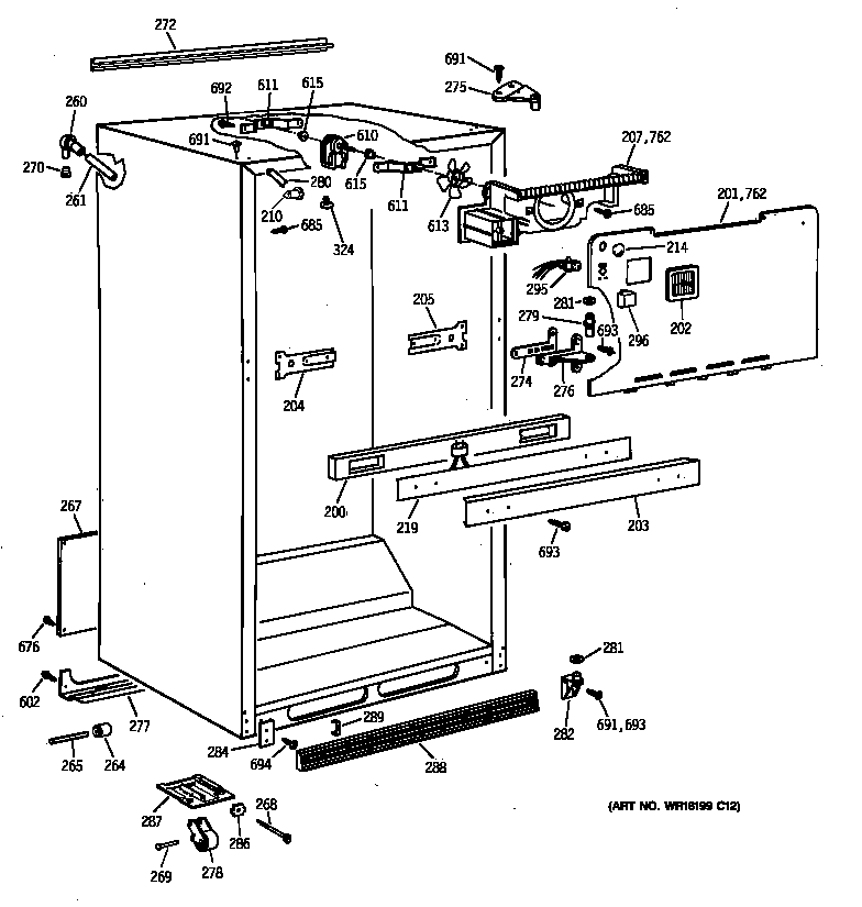 GE MTK24GAXHRAA cabinet parts diagram